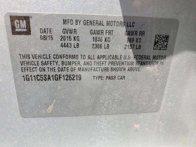 1G11C5SA1GF126219 Chevrolet MALIBU LIM