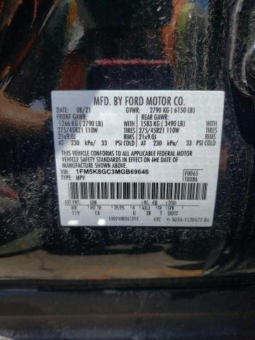 1FM5K8GC3MGB69646 Ford EXPLORER S