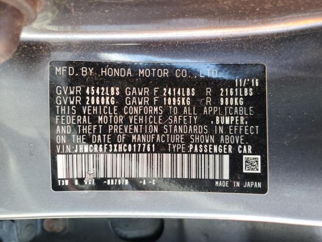JHMCR6F3XHC017761 Honda ACCORD HYB