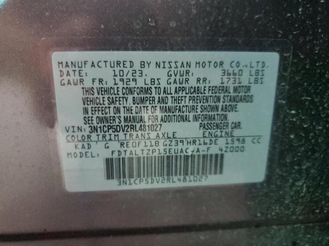 3N1CP5DV2RL481027 Nissan KICKS SR