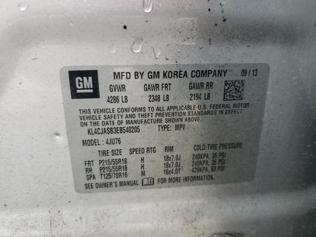 KL4CJASB3EB540205 Buick Encore