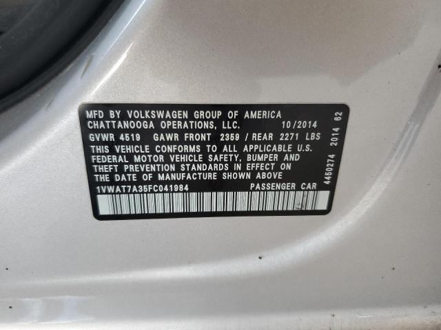 1VWAT7A35FC041984 Volkswagen PASSAT S