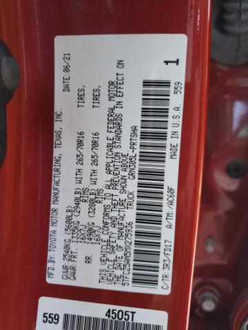5TFCZ5AN5MX275936 Toyota TACOMA DOU