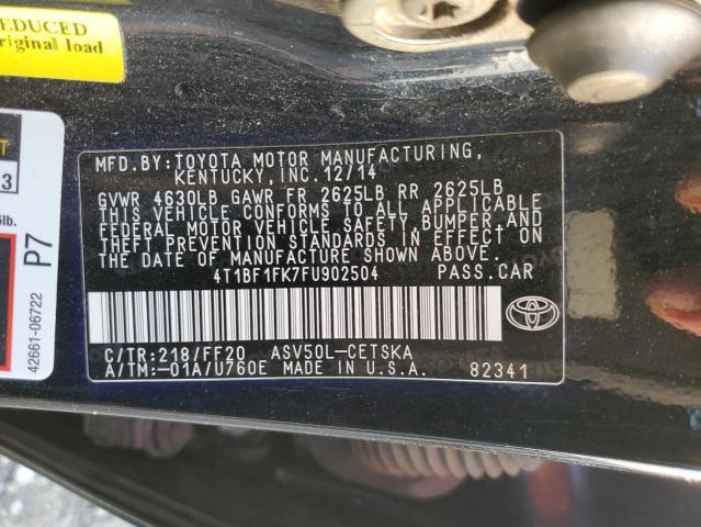 4T1BF1FK7FU902504 Toyota CAMRY LE