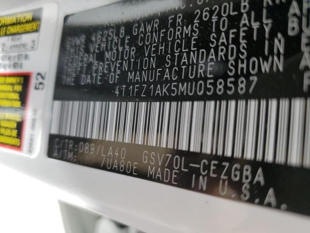 4T1FZ1AK5MU058587 Toyota CAMRY XLE