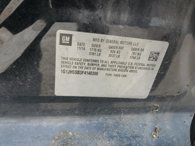1G1JH5SB3F4148386 Chevrolet Sonic Rs