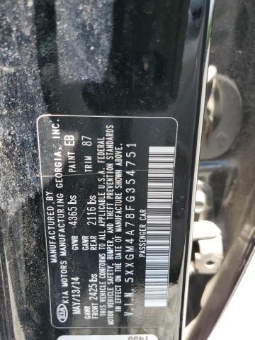 5XXGM4A78FG354751 KIA Optima Lx