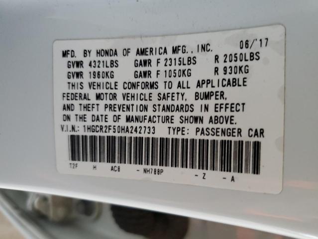 1HGCR2F50HA242733 Honda Accord Sport