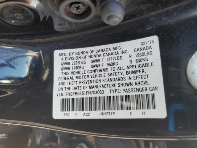 2HGFB6E51FH703060 Honda CIVIC SI