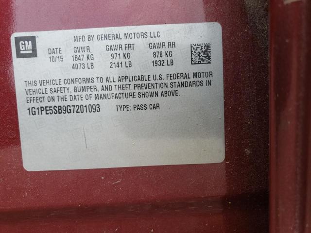 1G1PE5SB9G7201093 Chevrolet Cruze Limited Lt
