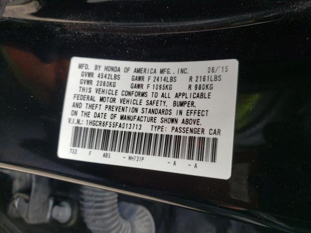 1HGCR6F55FA013713 Honda Accord Hybrid Exl