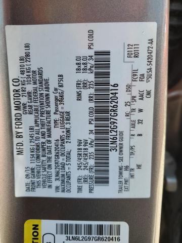 3LN6L2G97GR620416 Lincoln MKZ