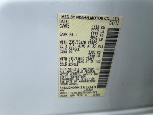 5N1AZ2MG0HN161049 Nissan MURANO S