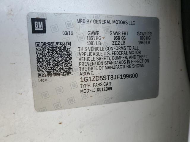 1G1ZD5ST8JF199600 Chevrolet MALIBU LT