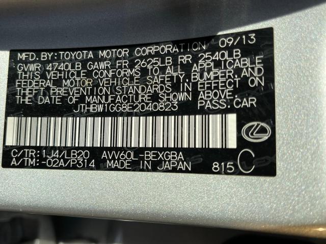 JTHBW1GG8E2040823 Lexus ES 300H