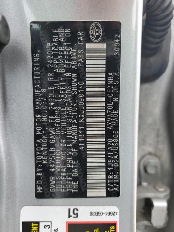 4T1B11HKXJU098140 Toyota CAMRY L