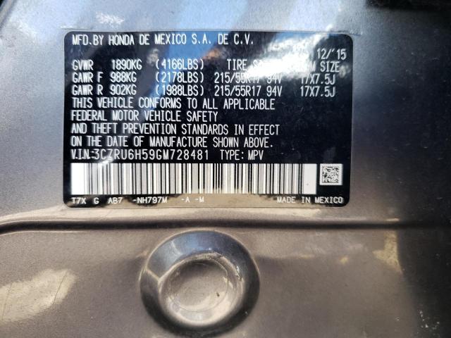3CZRU6H59GM728481 Honda HR-V EX