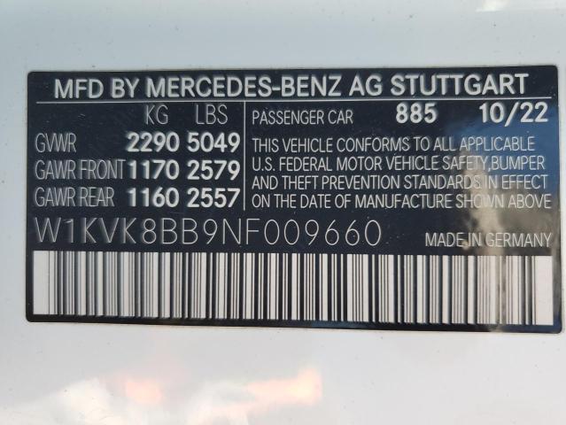 W1KVK8BB9NF009660 Mercedes-Benz SL 63 AMG