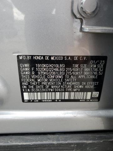 3CZRZ2H37PM730920 Honda HR-V LX