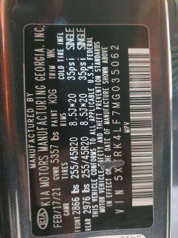5XYRK4LF7MG035062 KIA SORENTO SX