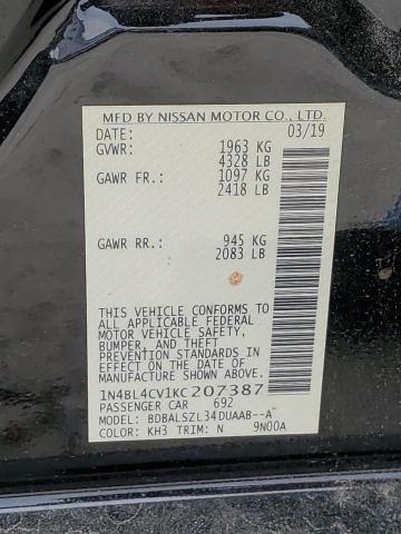 1N4BL4CV1KC207387 Nissan ALTIMA SR