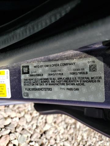 KL8CB6SAXHC727083 Chevrolet SPARK LS