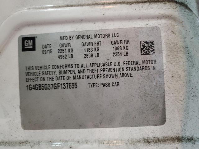 1G4GB5G37GF137655 Buick Lacrosse