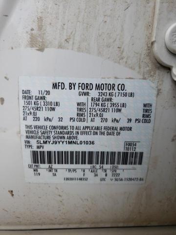 5LMYJ9YY1MNL01036 Lincoln Aviator Bl