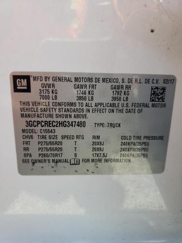 3GCPCREC2HG347480 Chevrolet Silverado