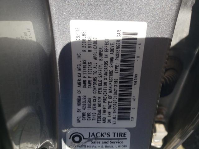 1HGCR2F31GA213190 Honda ACCORD LX