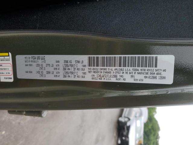 1C4BJWFG1FL612986 Jeep Wrangler Unlimited Rubicon