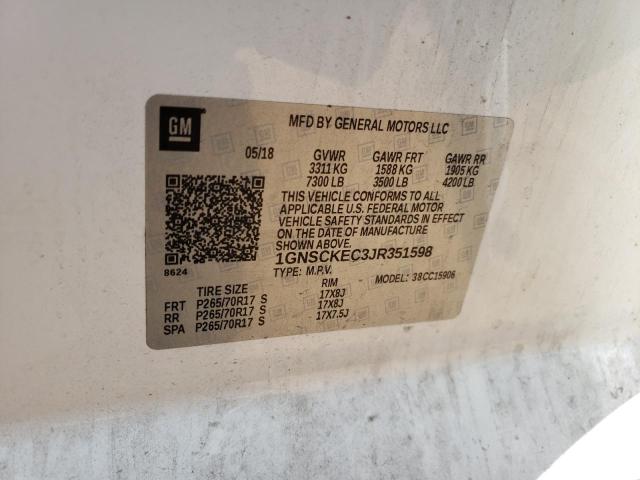 1GNSCKEC3JR351598 Chevrolet SUBURBAN C