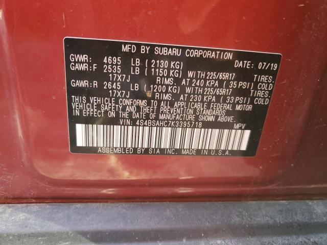 4S4BSAHC7K3395718 Subaru Outback 2.5i Premium
