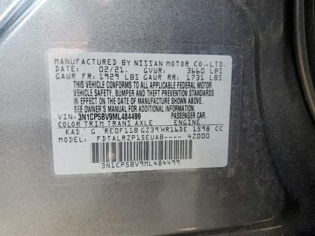 3N1CP5BV9ML484499 Nissan KICKS S