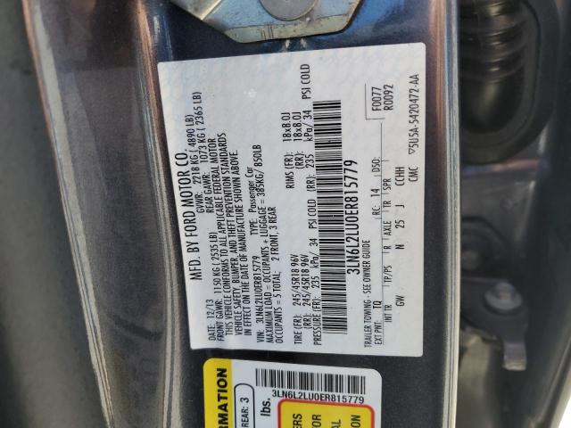 3LN6L2LU0ER815779 Lincoln MKZ HYBRID