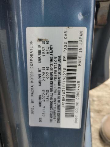 JM1BM1W31E1192518 Mazda 3 Grand Touring