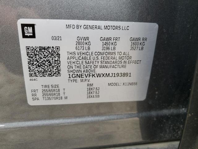 1GNEVFKWXMJ193891 Chevrolet TRAVERSE L