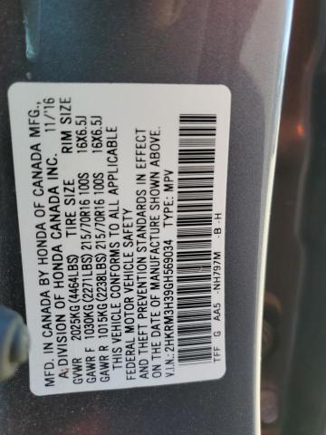2HKRM3H39GH569034 Honda CR-V LX