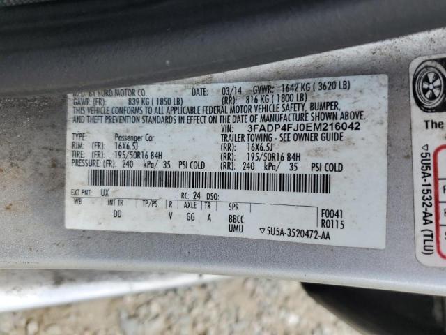3FADP4FJ0EM216042 Ford Fiesta Titanium