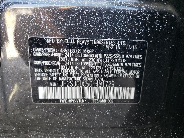 JF2SJGDC5GH491729 Subaru FORESTER 2