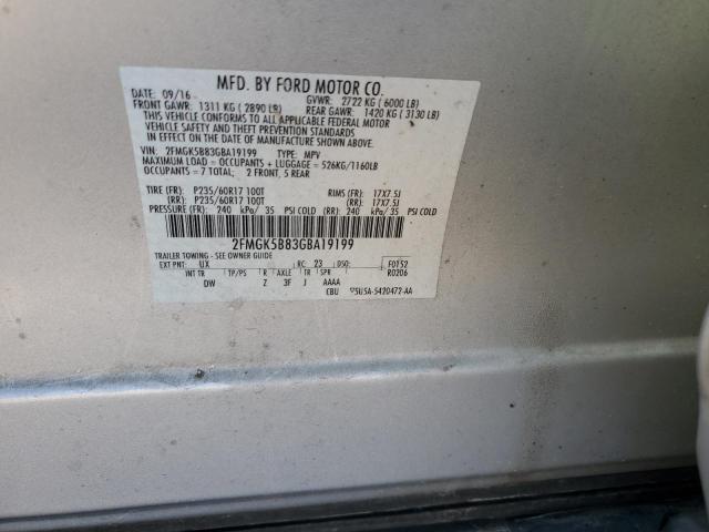 2FMGK5B83GBA19199 Ford FLEX SE