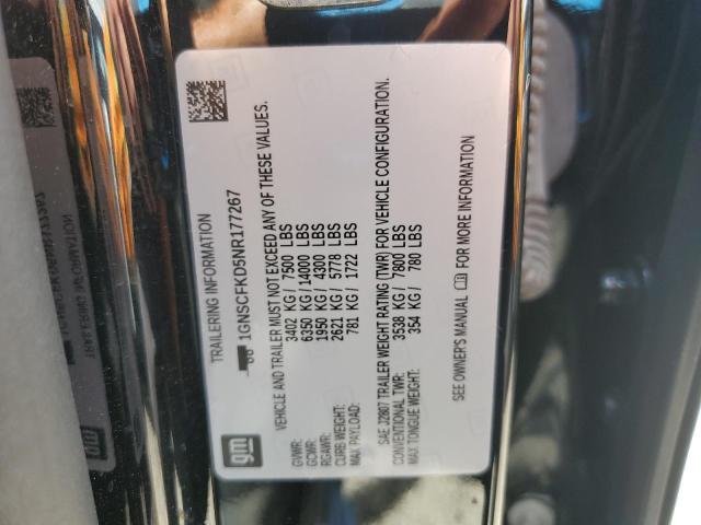 1GNSCFKD5NR177267 Chevrolet SUBURBAN C