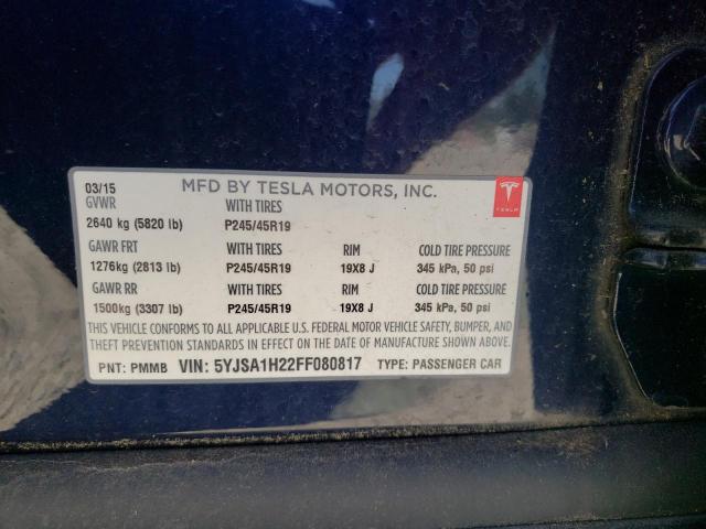 5YJSA1H22FF080817 Tesla MODEL S 85