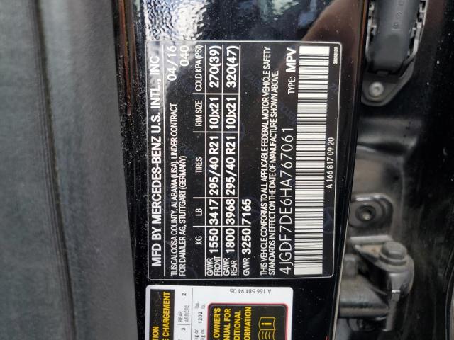 4JGDF7DE6HA767061 Mercedes-Benz GLS 550 4M