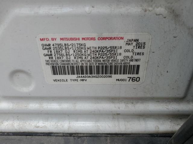 JA4AD3A3XGZ002096 Mitsubishi Outlander Se