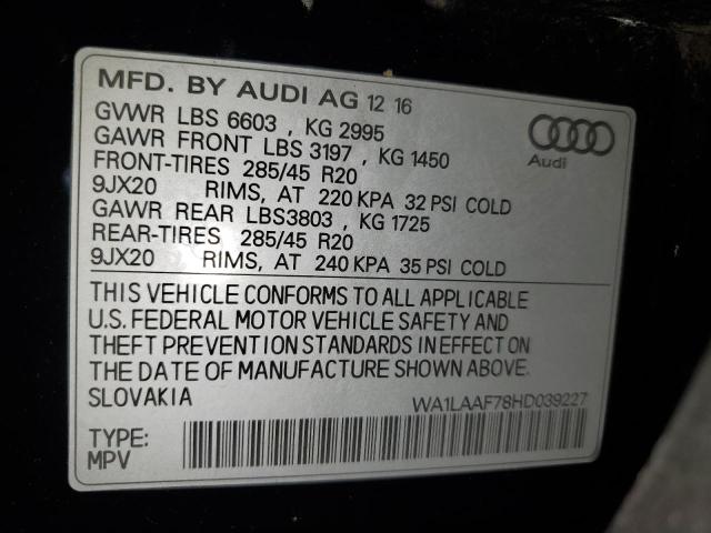 WA1LAAF78HD039227 Audi Q7 Premium Plus