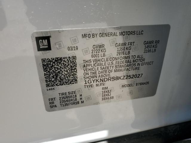 1GYKNDRS8KZ252027 Cadillac XT5 LUXURY