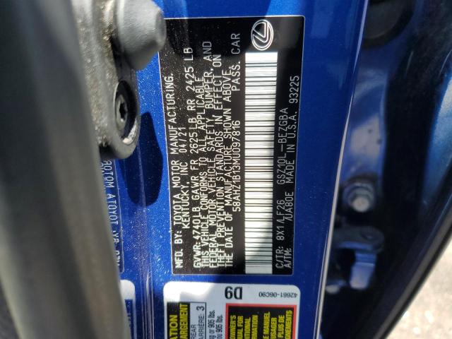 58AHZ1B13MU097816 Lexus ES 350