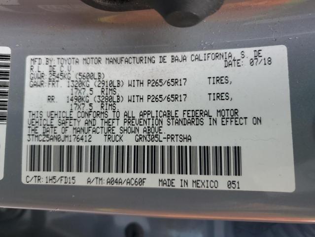 3TMCZ5AN0JM176412 Toyota Tacoma Double Cab