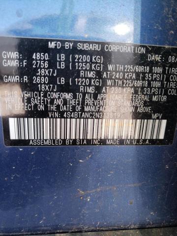 4S4BTANC2N3135197 Subaru OUTBACK LI